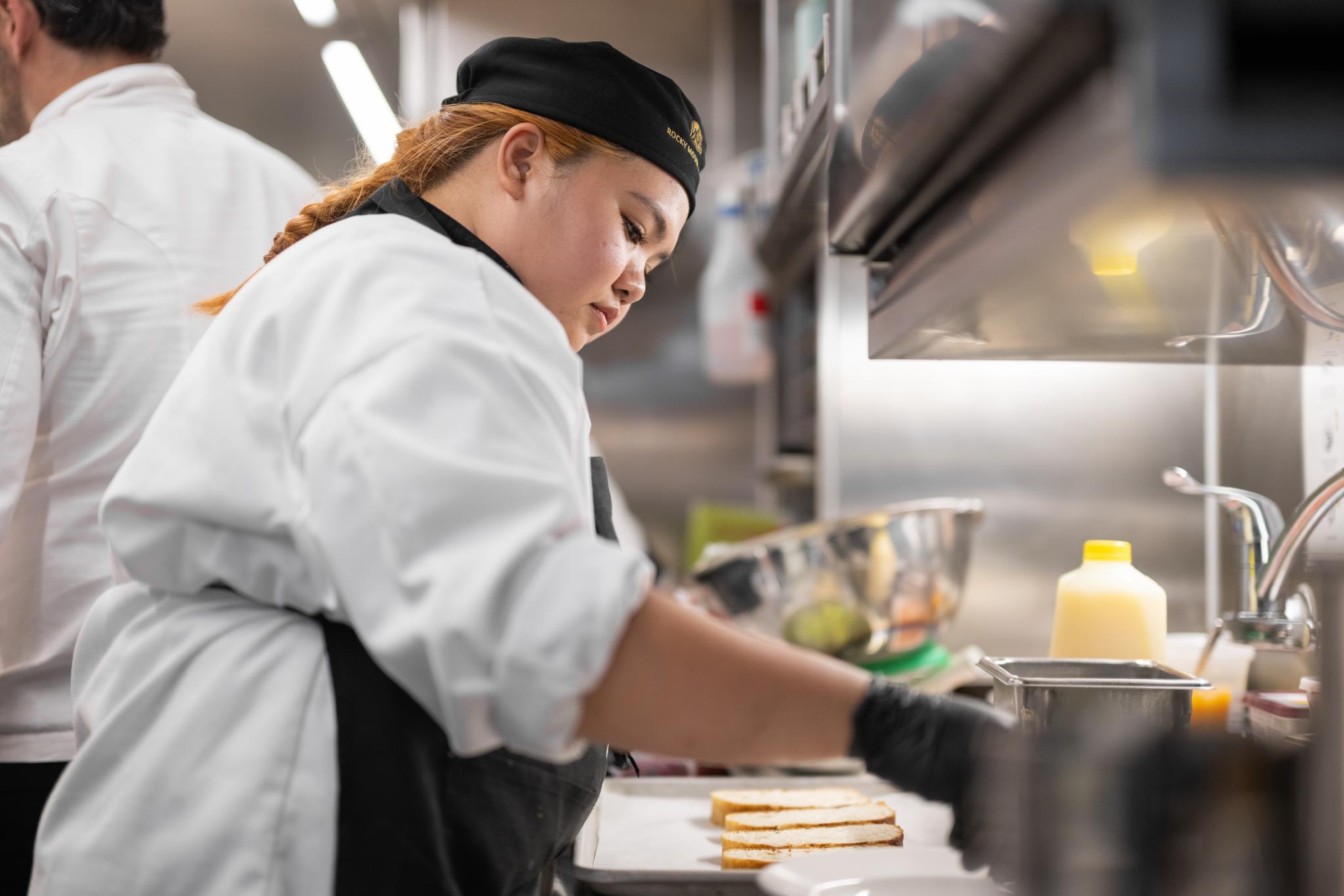 Behind the scenes in the Galley of the Rocky Mountaineer GoldLead Coach